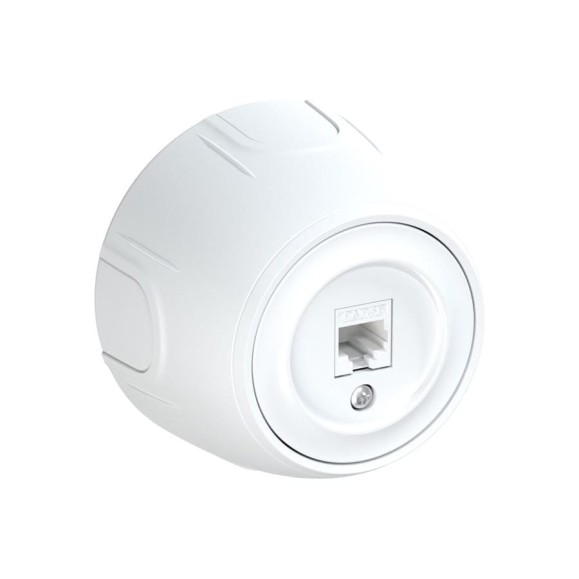 Накладная розетка OneKeyElectro (наружная) компьютерная RJ45 кат.5e Rotondo, цвет белый 7700886