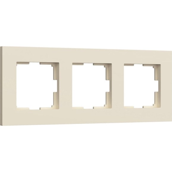 Рамка WERKEL на 3 поста slab (айвори матовый) a062808 Рамка WERKEL на 3 поста slab (айвори матовый) a062808