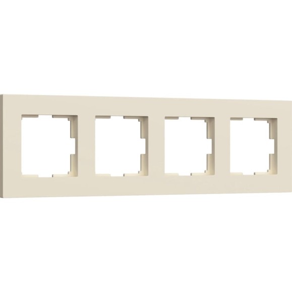 Рамка WERKEL на 4 поста slab (айвори матовый) a062809 Рамка WERKEL на 4 поста slab (айвори матовый) a062809