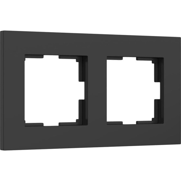 Рамка WERKEL на 2 поста slab (черный матовый) a062800