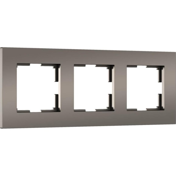Рамка WERKEL на 3 поста slab (бронза матовый) a062814 Рамка WERKEL на 3 поста slab (бронза матовый) a062814