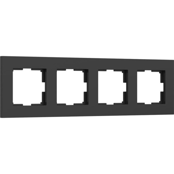 Рамка WERKEL на 4 поста slab (черный матовый) a062802 Рамка WERKEL на 4 поста slab (черный матовый) a062802