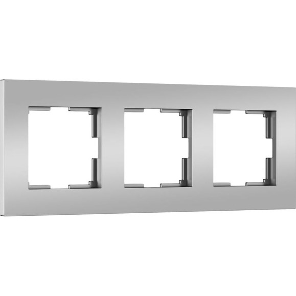 Рамка WERKEL на 3 поста slab (серебро матовый) a062815 Рамка WERKEL на 3 поста slab (серебро матовый) a062815