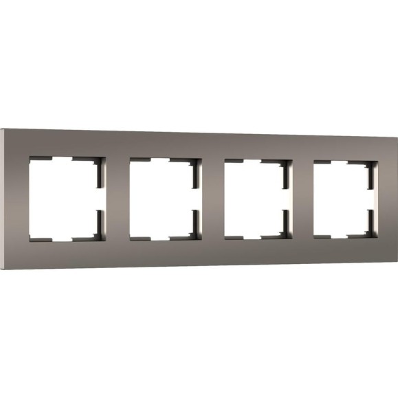 Рамка WERKEL на 4 поста slab (бронза матовый) a062816 Рамка WERKEL на 4 поста slab (бронза матовый) a062816
