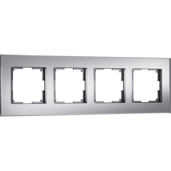 Рамка WERKEL на 4 поста senso (серебряный, стекло soft-touch) a064571 Рамка WERKEL на 4 поста senso (серебряный, стекло soft-touch) a064571