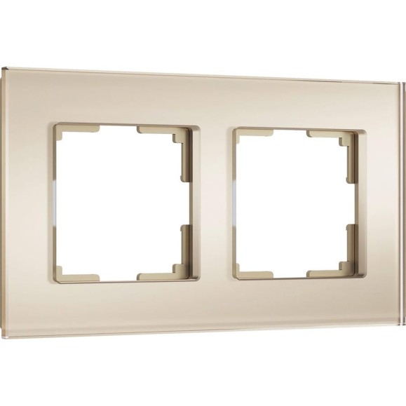 Рамка WERKEL на 2 поста senso (шампань, стекло soft-touch) a064577