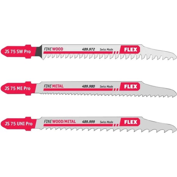 Пилки для электролобзика JS 75 Pro Set VE 3, 3 шт FLEX 490008