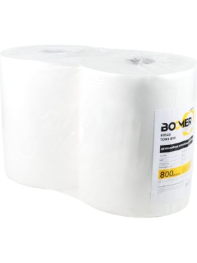 Двухслойные очищающие бумажные салфетки BOOMER, 34 г/м², 32x35 см. цвет: белый,, 2 шт 80545