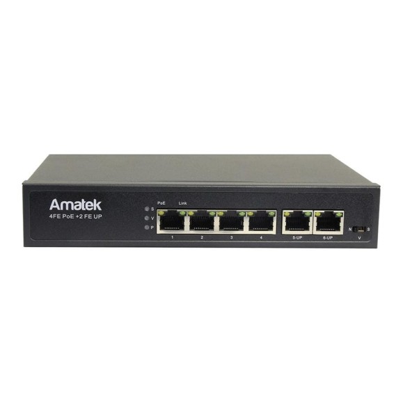 Коммутатор Amatek AN-S6P4D на 6 портов с HiPoE 7000414