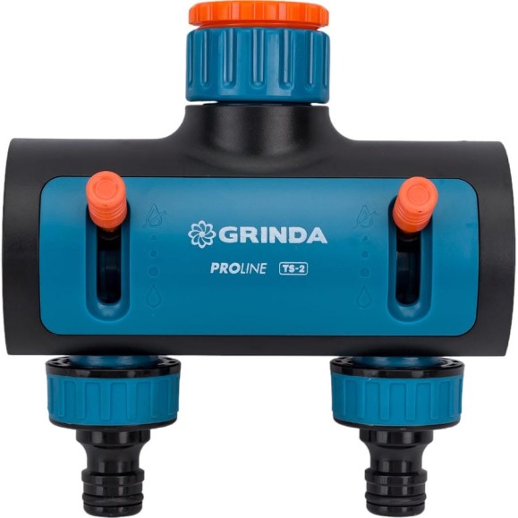Двухканальный распределитель с внутренней резьбой GRINDA PROLine TS-2, 3/4 Двухканальный распределитель с внутренней резьбой GRINDA PROLine TS-2, 3/4