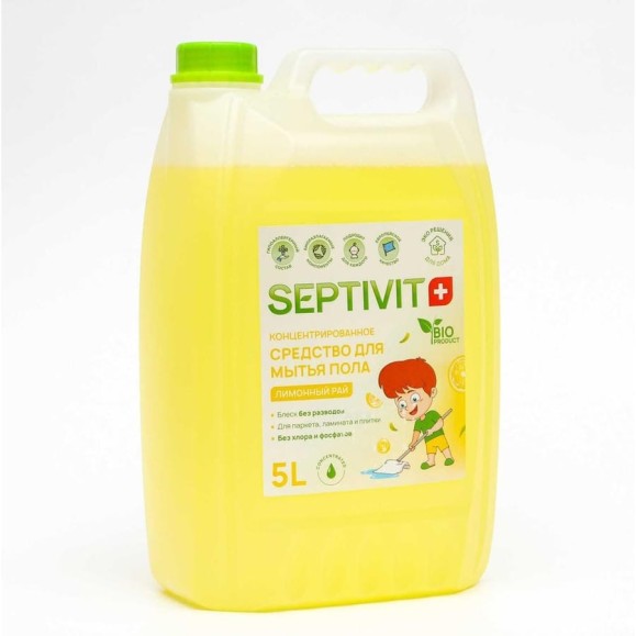 Средство для пола SEPTIVIT "Лимонный Рай", 5 л 206_5 Средство для пола SEPTIVIT "Лимонный Рай", 5 л 206_5