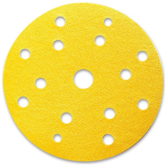 Шлифовальный круг на липучке GOLD Classic 150 мм, 15 отверстий, 50 шт, P220 ABRAFORM AF50-GC-150-15-220