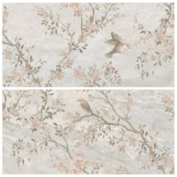 Панно Beryoza Ceramica Dora кремовый, 500x400x8 мм, комплет из 2 шт. ТГ-00005858 Панно Beryoza Ceramica Dora кремовый, 500x400x8 мм, комплет из 2 шт. ТГ-00005858