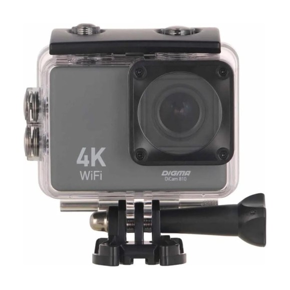 Экшн-камера DIGMA DiCam 810 серая 1454659