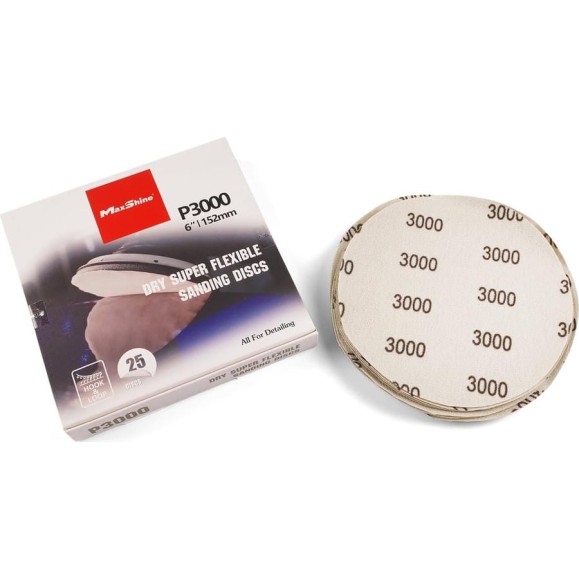 Шлифовальный круг Sanding Discs 152 мм, 25 шт, P3000 MaxShine 7573000 053732 Шлифовальный круг Sanding Discs 152 мм, 25 шт, P3000 MaxShine 7573000 053732