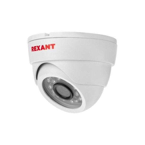 Купольная камера REXANT ahd 2.0мп full hd 1920x1080 (1080p), объектив 2.8мм, ик до 30м 45-0138