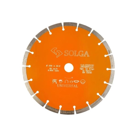 Диск алмазный сегментный Basic Universal по железобетону 230х22.23 мм Solga Diamant 128S6230 Диск алмазный сегментный Basic Universal по железобетону 230х22.23 мм Solga Diamant 128S6230