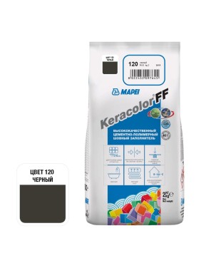 Затирка MAPEI KERACOLOR FF № 120, 2 кг, черный 5QA012002A