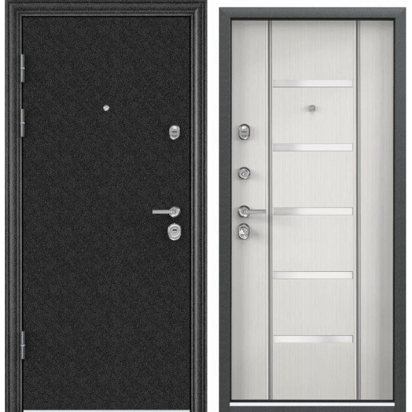 Металлическая входная дверь для квартиры Torex Ultimatum 950x2050 мм, левая, черный/бежевый 2000002640189