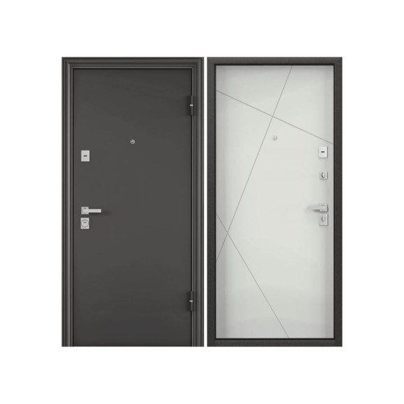 Металлическая входная дверь для квартиры Torex Ultimatum-M 880x2050 мм, правая, черный/серый 2000005804793