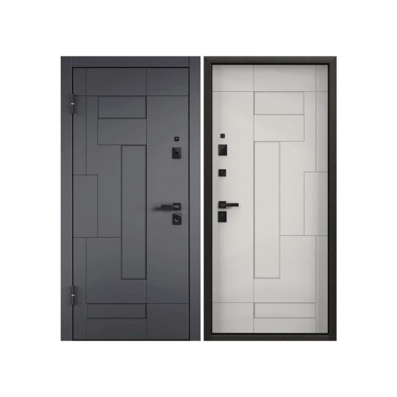 Металлическая входная дверь для квартиры Torex Ultimatum-M 950x2050 мм, левая, серый/белый 2000005867446