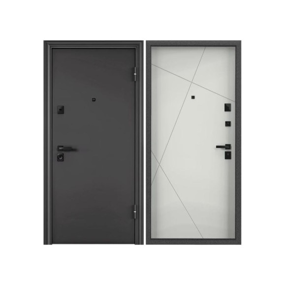 Металлическая входная дверь для квартиры Torex Ultimatum-M 950x2050 мм, правая, черный/серый 2000005838453