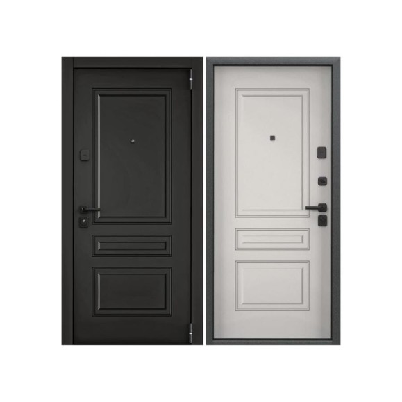 Входная металлическая дверь Torex Super Omega PRO для квартиры 880x2050, правая, черный/белый 2000006225924 Входная металлическая дверь Torex Super Omega PRO для квартиры 880x2050, правая, черный/белый 2000006225924