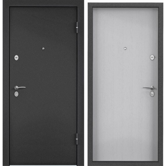 Металлическая входная дверь для квартиры Torex Terminal-B 860x2050 правая, темно-серый/белый 2000006332004