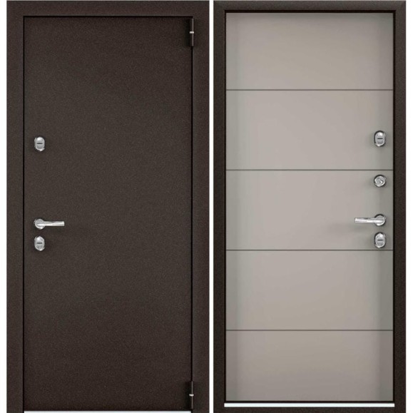 Входная металлическая дверь Torex Snegir Pro для загородного дома 950x2050, правая, коричневый/бежевый 2000005812637