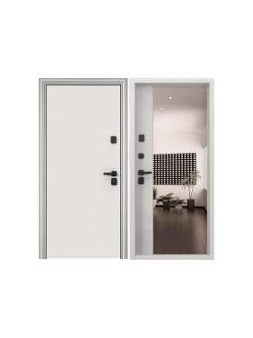 Входная металлическая дверь Torex Super Omega PRO для квартиры 950x2070, левая, зеркало, белый 2000005845222