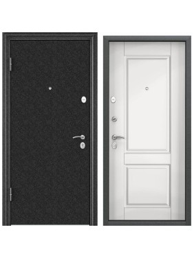 Входная дверь для квартиры Torex Flat-L металлическая, 950x2050 мм, левая, черный/белый 2000006164667