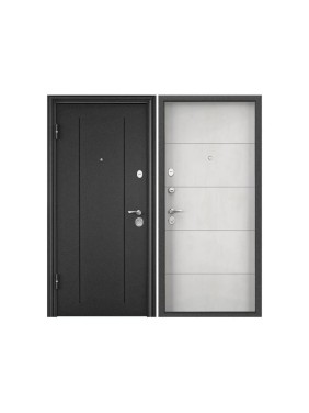 Входная дверь для квартиры Torex Flat-L металлическая, 860x2050 мм, левая, темно-серый/светло-серый 2000006138583