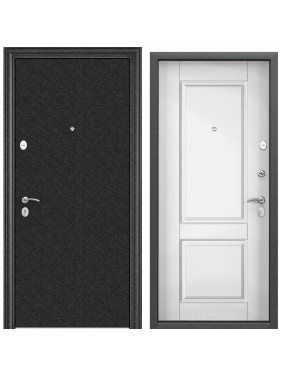 Входная дверь для квартиры Torex Flat-L металлическая, 950x2070, правая, черный/белый 2000006164674