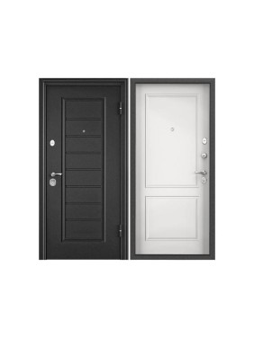 Входная дверь для квартиры Torex Flat-L металлическая, 860x2050 мм, правая, ,темно-серый/белый 2000006174475