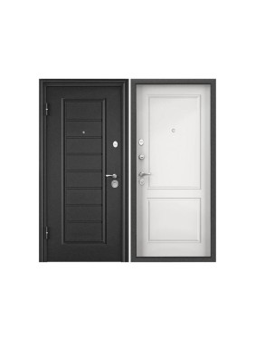 Входная дверь для квартиры Torex Flat-L металлическая, 950x2050 мм, левая, темно-серый/белый 2000006170408