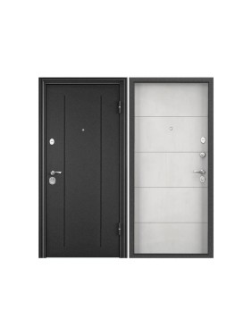 Входная дверь для квартиры Torex Flat-L металлическая, 950x2050 мм, правая, темно-серый/светло-серый 2000006138613