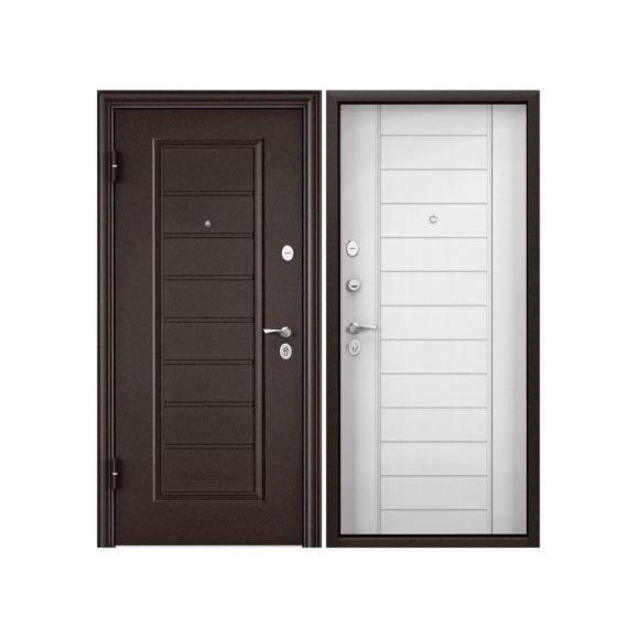 Входная дверь для квартиры Torex Flat-M металлическая, 860x2050 мм, левая, коричневый 2000006189233