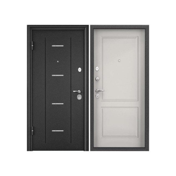 Входная дверь для квартиры Torex Flat-M металлическая, 860x2050 мм, левая, темно-серый 2000006057570