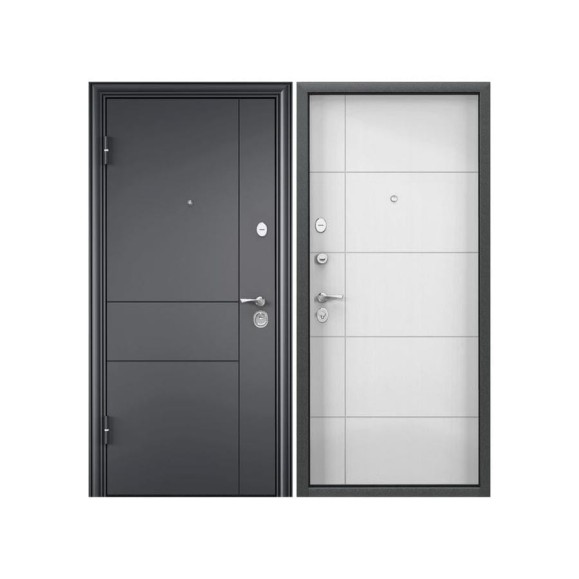 Входная дверь для квартиры Torex Flat-M металлическая, 860x2050 мм, левая, серый/бежевый 2000006329158