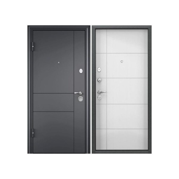 Входная дверь для квартиры Torex Flat-M металлическая, 860x2050 мм, левая, серый/бежевый 2000006329158