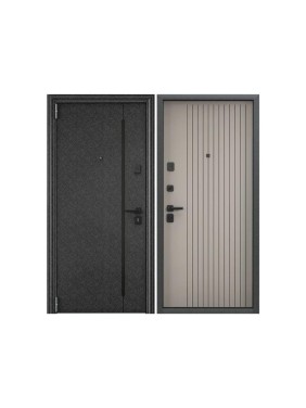Входная металлическая дверь Torex Super Omega PRO для квартиры 880x2050, левая, черный/бежевый 2000006167545