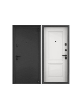 Входная металлическая дверь Torex Super Omega PRO для квартиры 950x2050, правая, темно-серый/белый 2000006021588