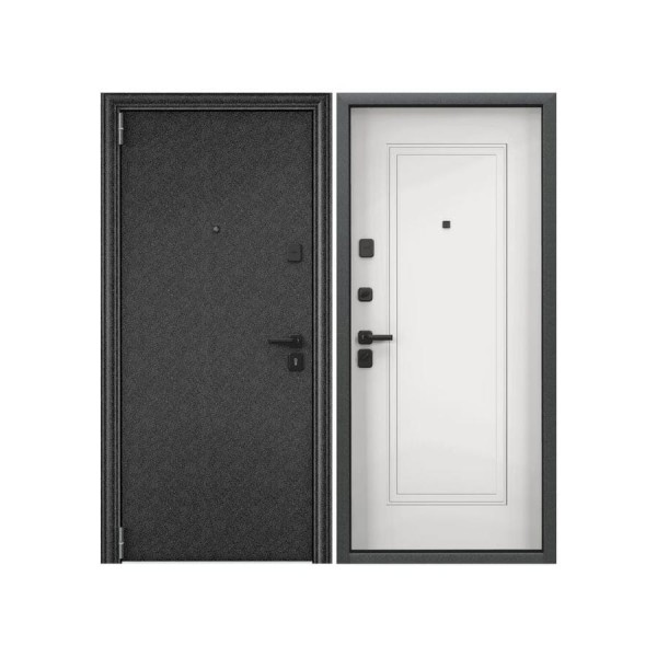 Входная металлическая дверь Torex Super Omega PRO для квартиры 860x2050, левая, черный/белый 2000006141422