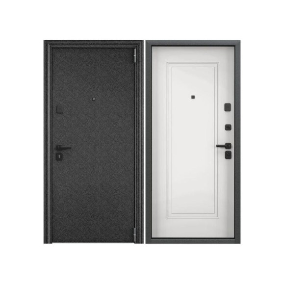 Входная металлическая дверь Torex Super Omega PRO для квартиры 860x2050, правая, черный/белый 2000005859700