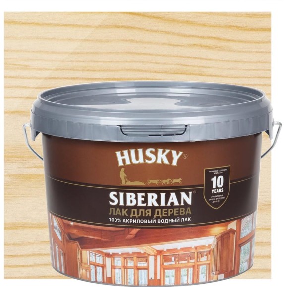 Акриловый лак для дерева HUSKY SIBERIAN 2,5 л 26239 Акриловый лак для дерева HUSKY SIBERIAN 2,5 л 26239