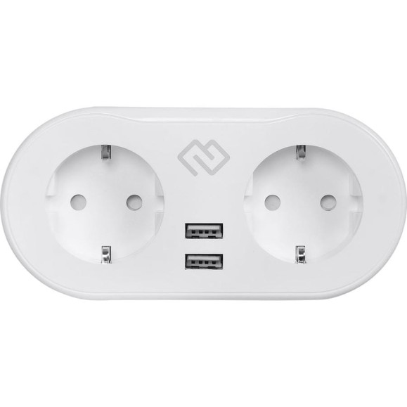 Умная розетка DIGMA DiPlug 400 EU Wi-Fi белый (TY1932) 1408329