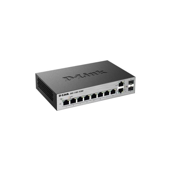Управляемый l2 коммутатор d-link с 8 портами 10/100/1000base-t и 2 комбо-портами 100/1000base-t/sfp DGS-1100-10/ME/A2A