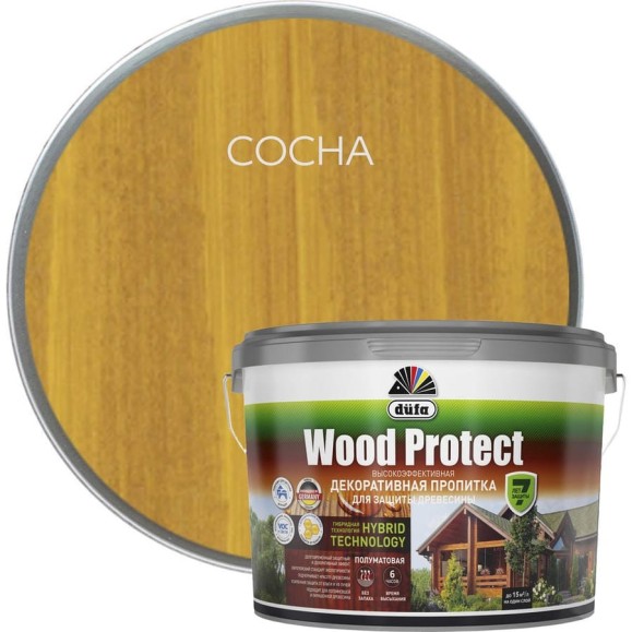 Пропитка Dufa WOOD PROTECT сосна, 9 л МП00-011083 Пропитка Dufa WOOD PROTECT сосна, 9 л МП00-011083