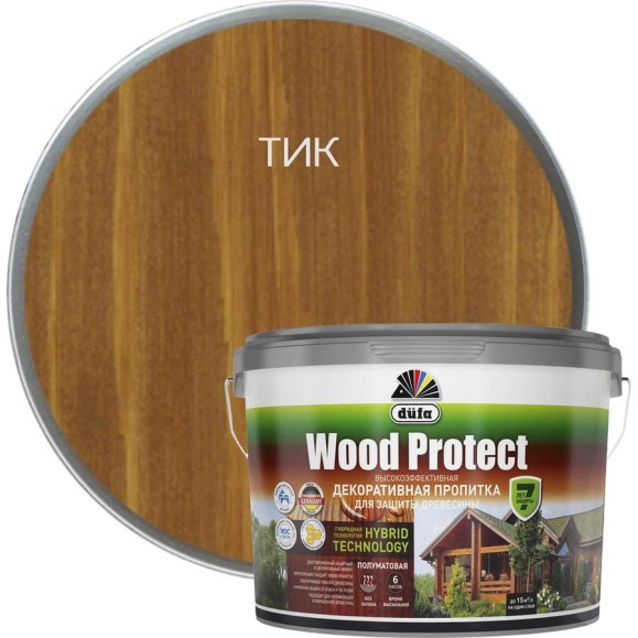 Пропитка Dufa WOOD PROTECT тик, 9 л МП00-011084