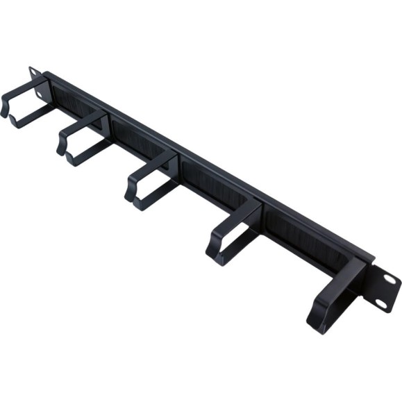 Панель-органайзер кабеля 5Bites 5 колец / щеточный ввод / 1u / 19" / black CM-109B